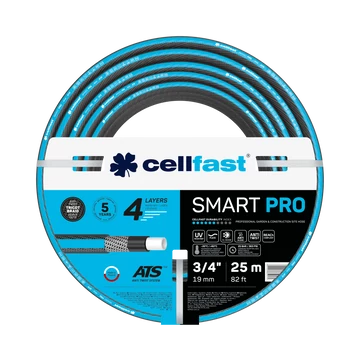CELLFAST smart pro ats 4 rétegű locsolótömlő 3/4″ 25m CELLFAST smart pro ats 4 rétegű locsolótömlő 3/4″ 25m