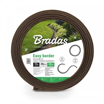 OBEBR5010SET BRADAS Easy Border set hajlékony ágyásszegély 10 m-es barna
