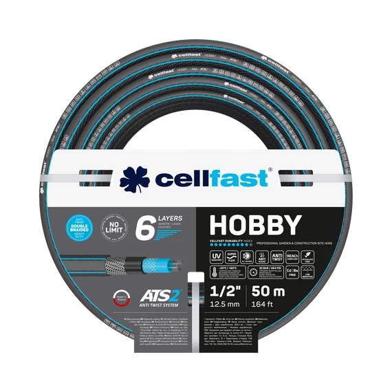 CELLFAST hobby ats 6 rétegű locsolótömlő 1/2&quot; 50m