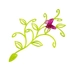 Kép 1/4 - Orchidea és virág támasz- zöld szár- lila pillangó